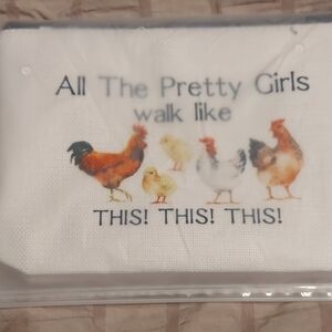 Cosmetic Bag with "CHICK"  Design